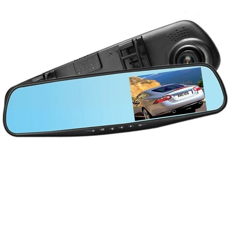 The new 4.3-inch driving recorder dual-lens front and rear dual-recording high-definition night vision cross-border e-commerce manufacturer wholesale