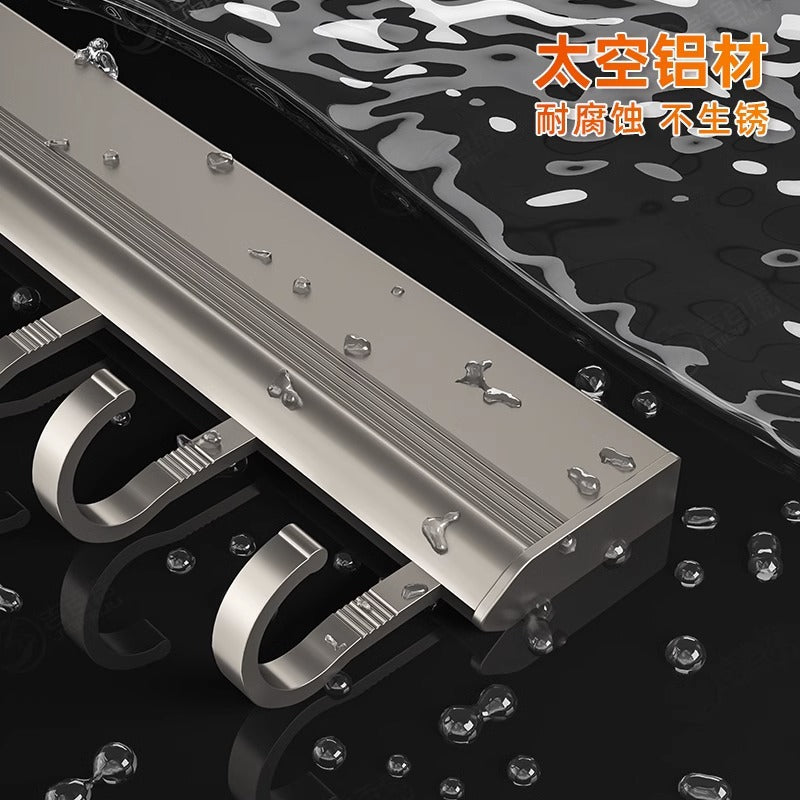kitchen hook rack, punch-free wall-mounted rack, space aluminum hook, multi-functional storage row hook