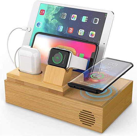 Bamboo wireless charger, bamboo mobile phone holder