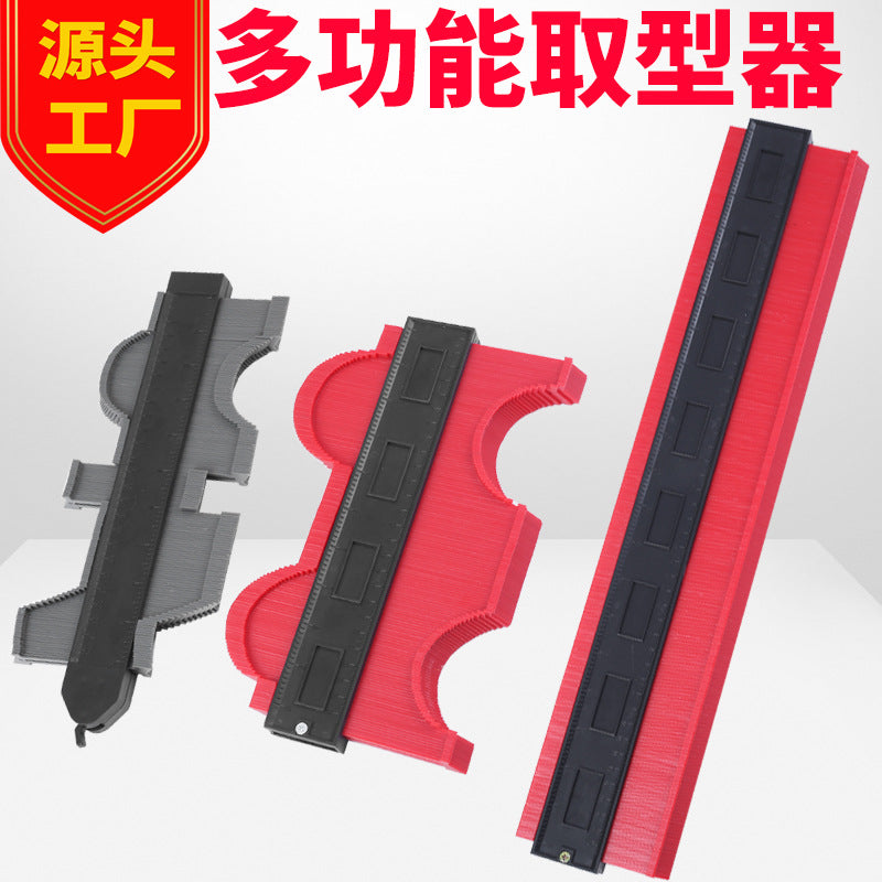 Source manufacturers wholesale type taker carpentry type ruler arc ruler automatic sheet metal contour gauge multi-purpose tool