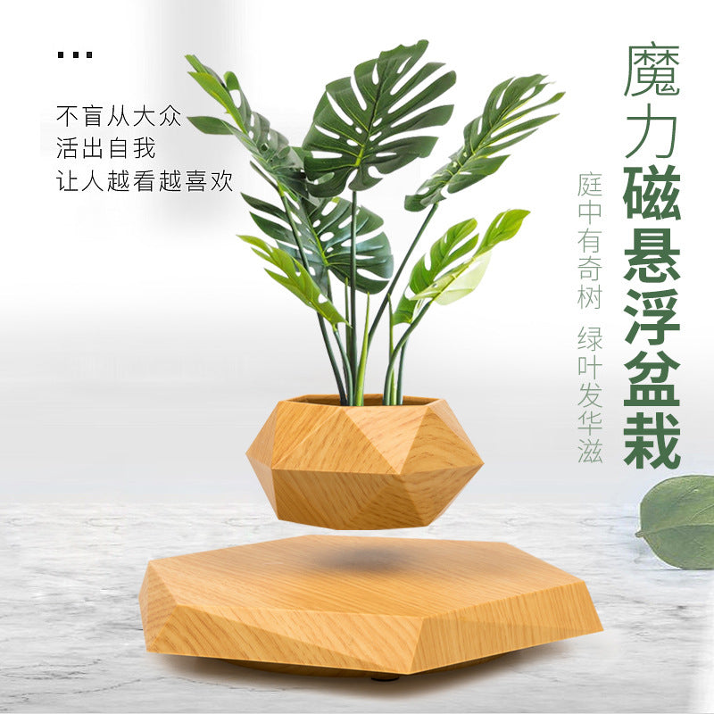 Magnetic levitation potted plant creative ornaments office decoration home accessories opened to give leading customers men and women birthday gifts