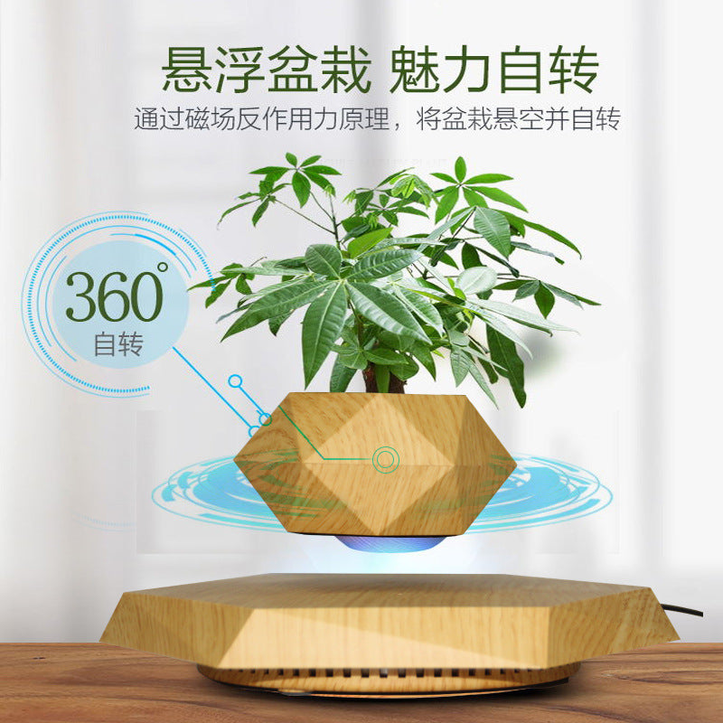 Magnetic levitation potted plant creative ornaments office decoration home accessories opened to give leading customers men and women birthday gifts