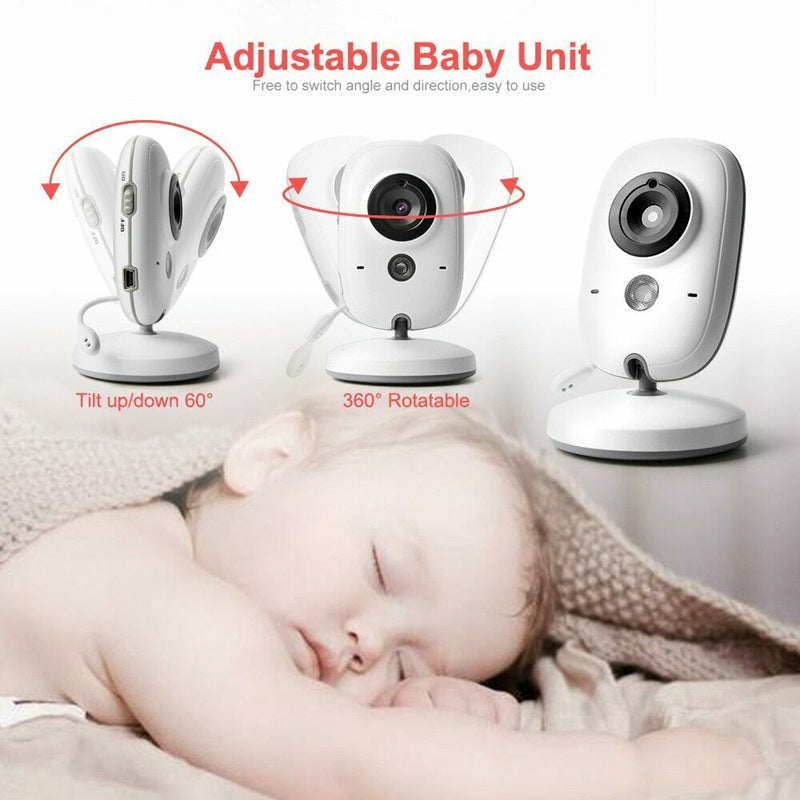 VB603 baby care device 3.2 inch wireless baby monitor, two-way intercom with night vision, temperature measurement