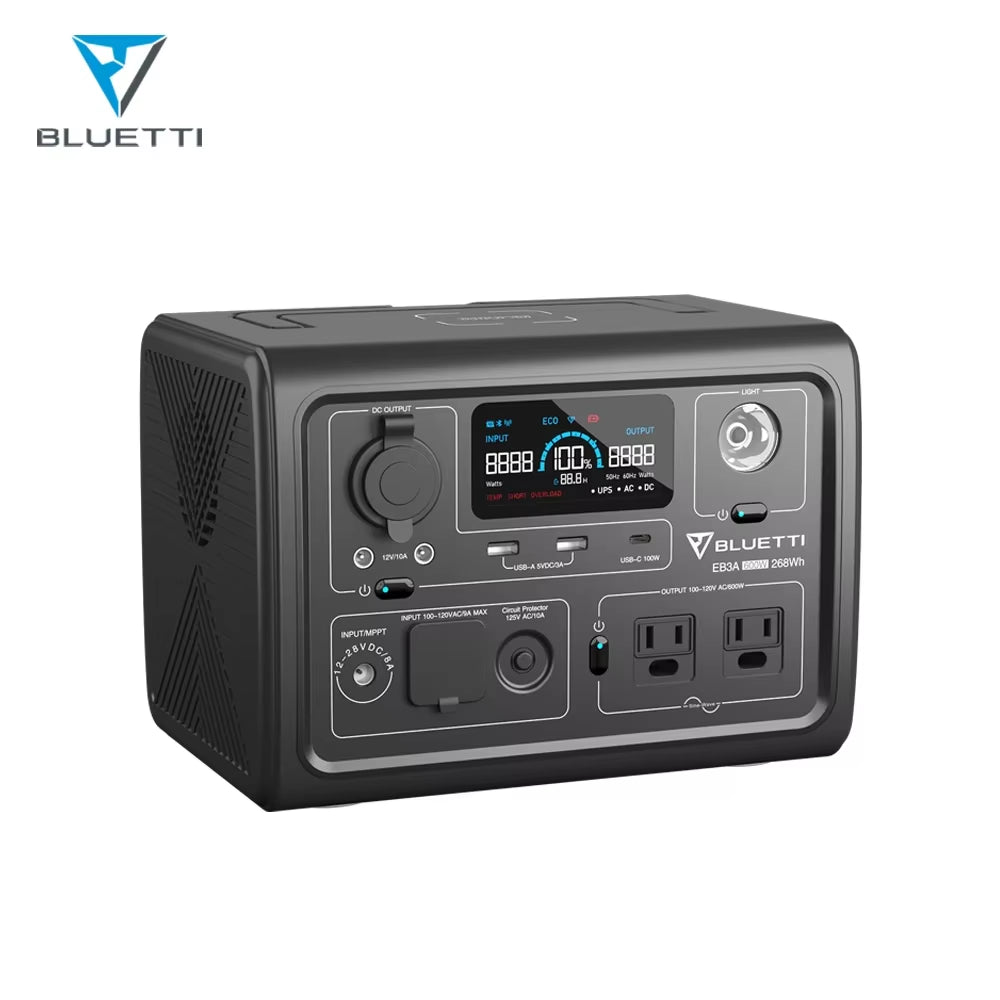 Rechargeable Backup Power Lifepo4 Battery Emergency Solar Generator 600W Portable Power Station