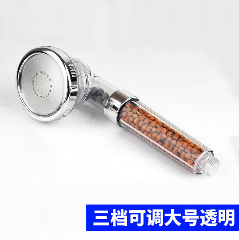 Negative ion booster shower head water saving hand-held spa shower head negative ion shower head