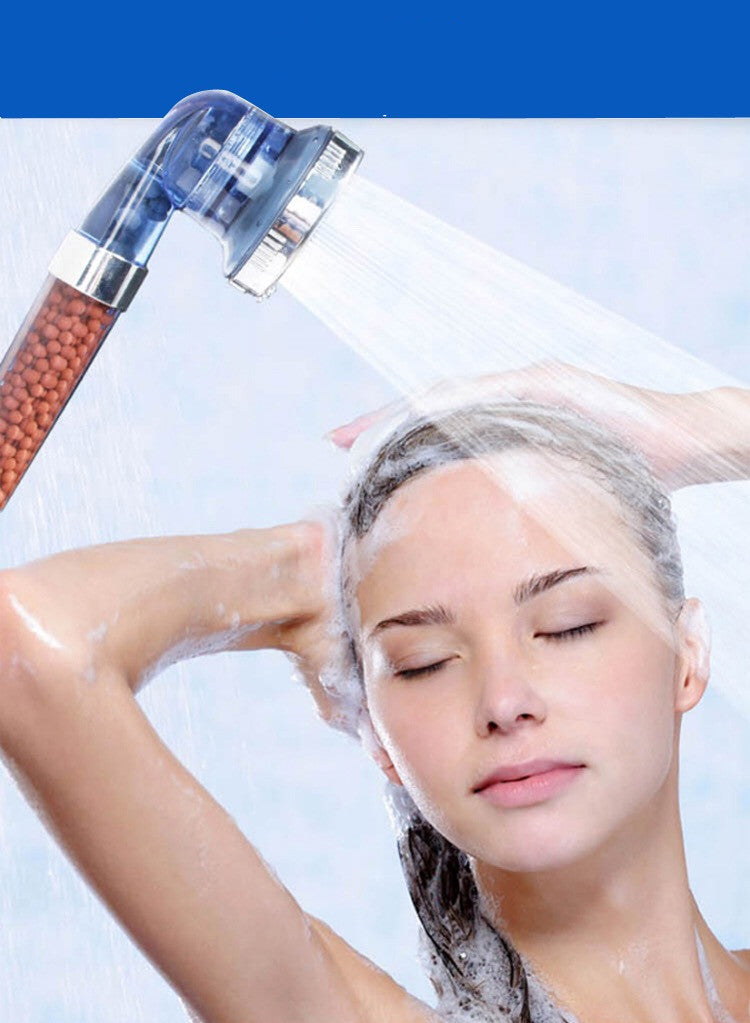 Negative ion booster shower head water saving hand-held spa shower head negative ion shower head