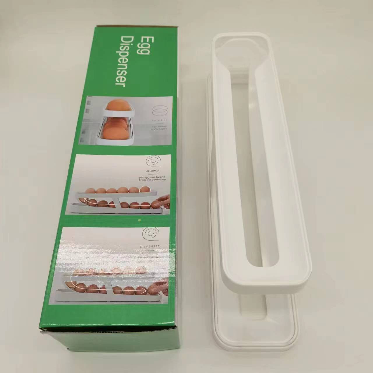 Cross-border new refrigerator egg roll-down egg storage rack Rolldown Egg Dispenser egg box