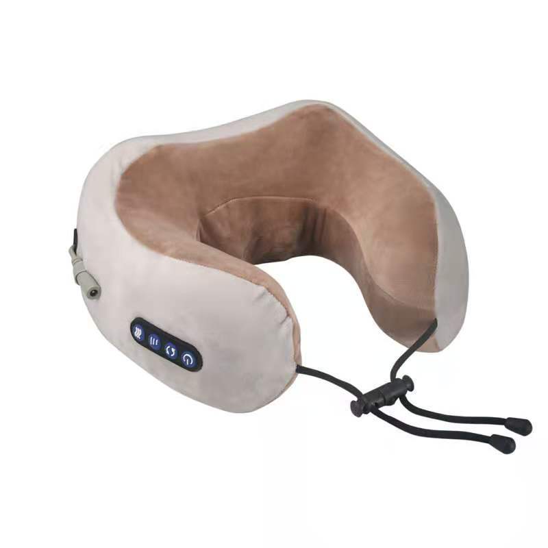 Portable rechargeable U-shaped massage pillow, multifunctional car cervical spine massage instrument, infrared hot compress, home neck pillow