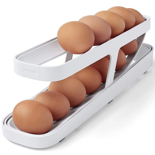 Cross-border new refrigerator egg roll-down egg storage rack Rolldown Egg Dispenser egg box