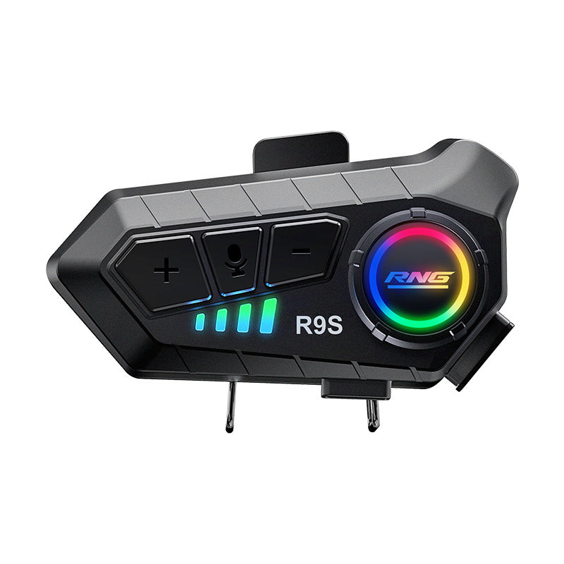 RNG brand R9S motorcycle helmet Bluetooth headset long battery life waterproof and dustproof RGB color external Bluetooth headset