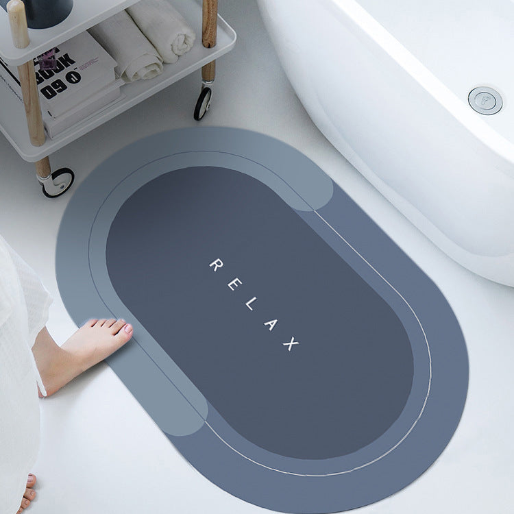 Diatom mud soft absorbent pad bathroom door mat diatomaceous earth non-slip bathroom floor mat bathroom toilet carpet