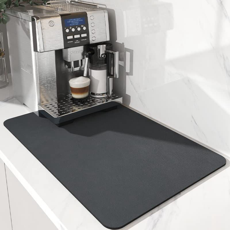 Kitchen countertop water-absorbing and draining mat wash table anti-splash dry cushion water coaster wash-free heat insulation pad solid color pad