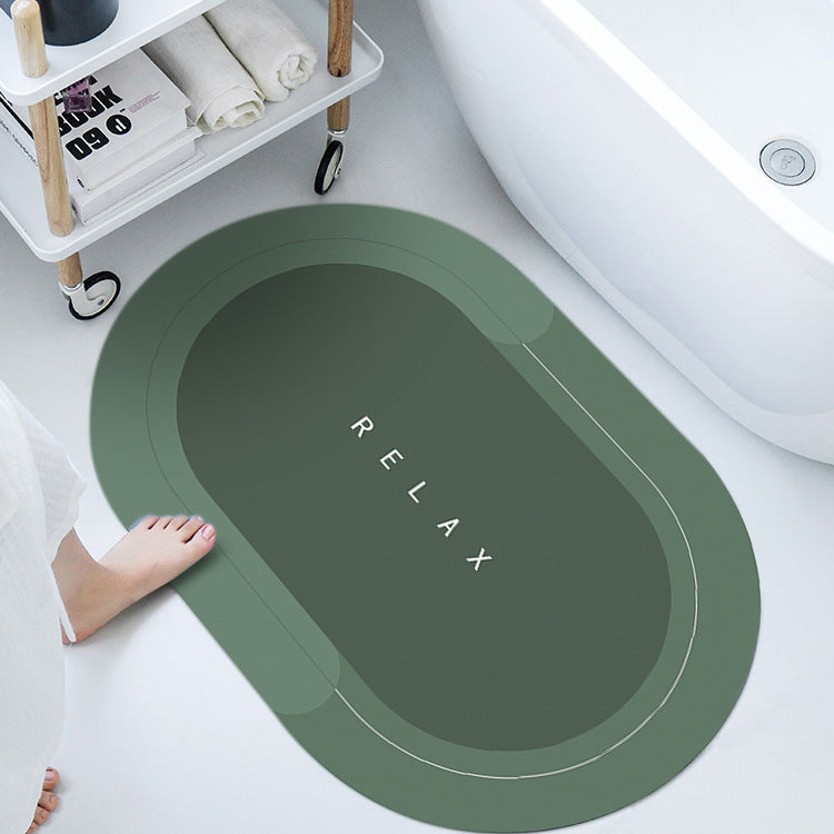 Diatom mud soft absorbent pad bathroom door mat diatomaceous earth non-slip bathroom floor mat bathroom toilet carpet