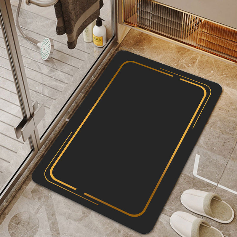 Light luxury bathroom absorbent and quick-drying floor mat diatom mud bathroom entrance door mat door mat household non-slip mat wholesale