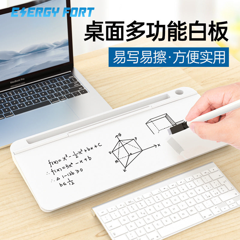 Computer desktop keyboard whiteboard writing board portable office storage box erasable small blackboard message noteboard