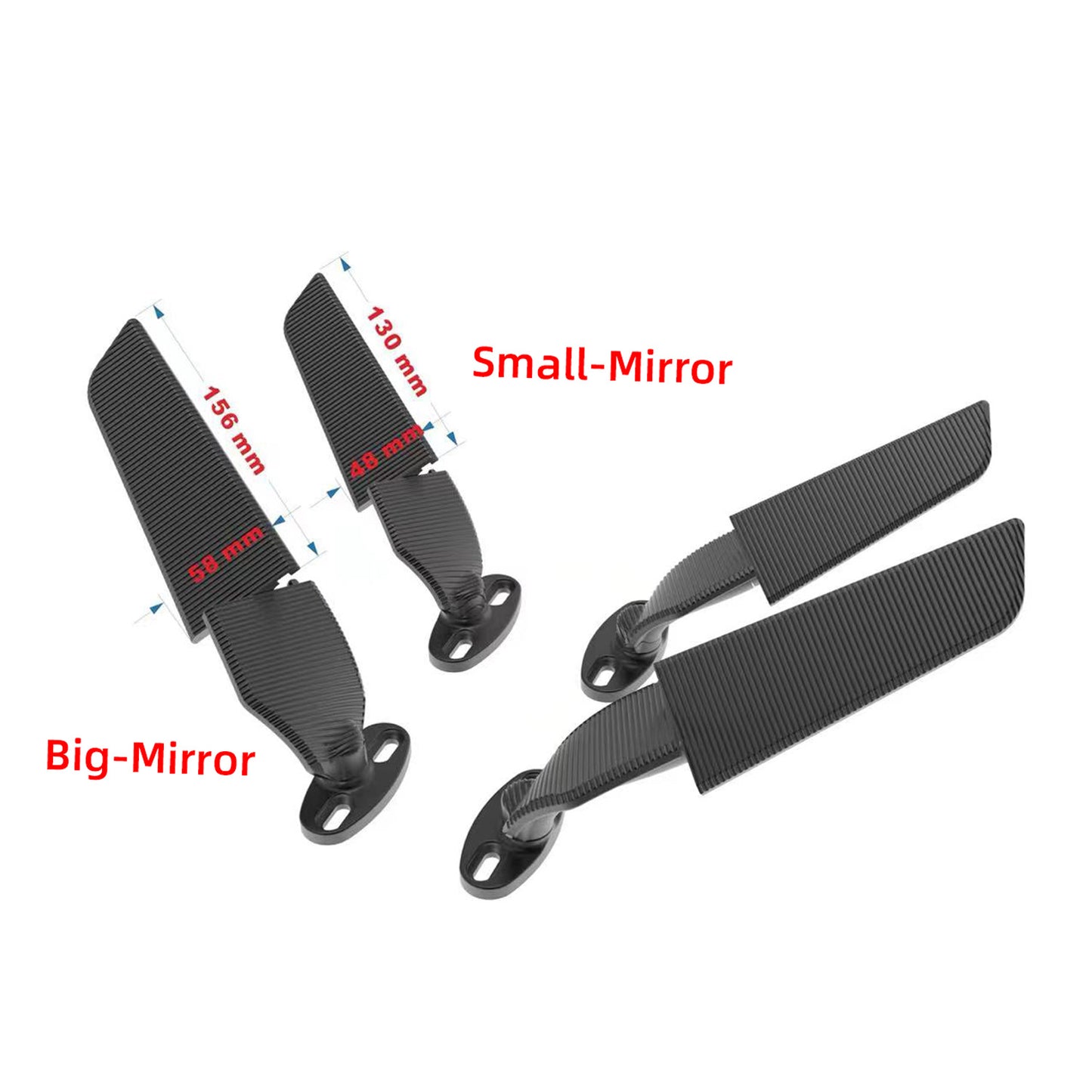 Motorcycle universal fixed wind wing large rearview mirror wind knife suitable for Kawasaki Yamaha Honda Suzuki Ducati