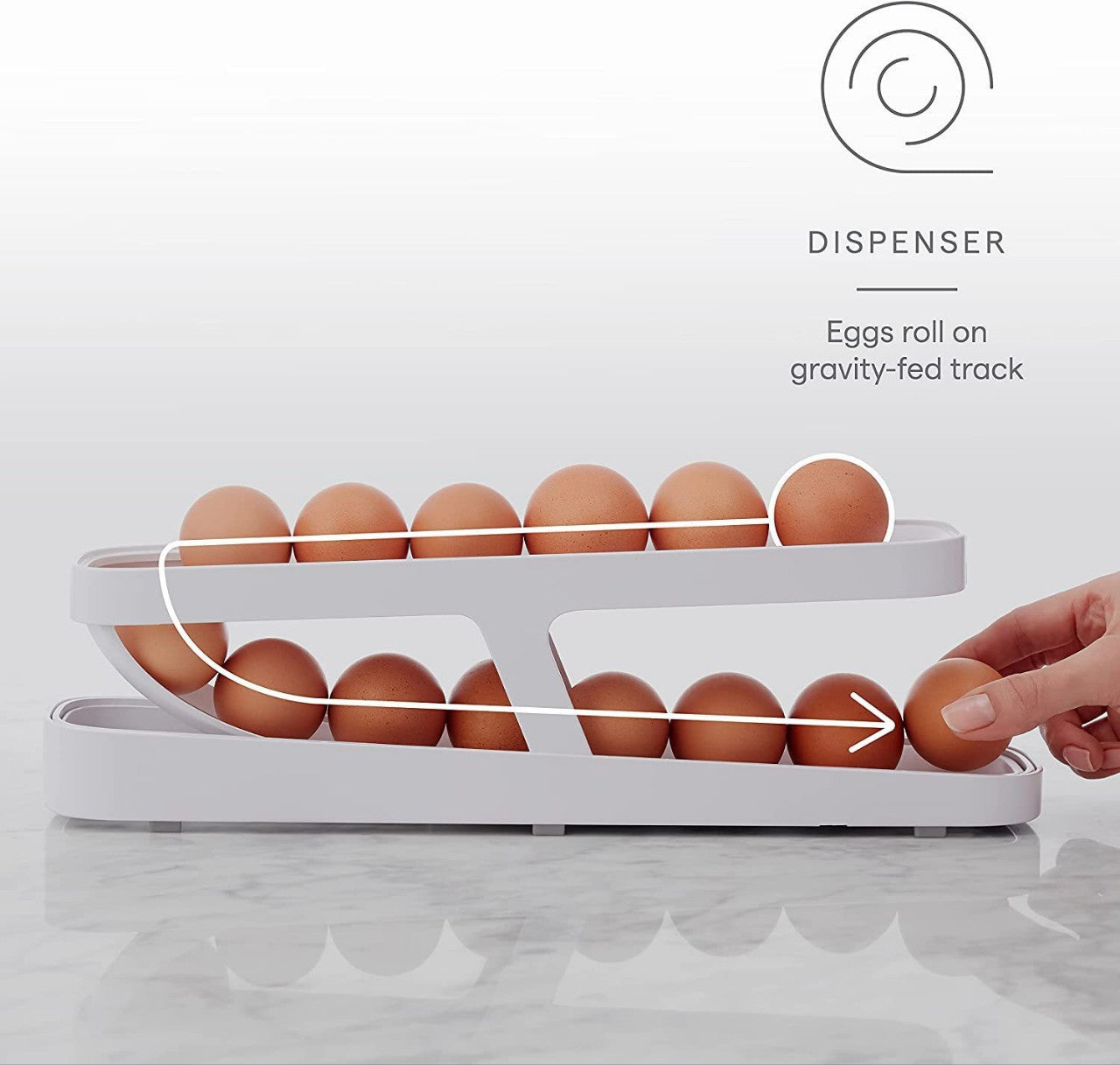 Cross-border new refrigerator egg roll-down egg storage rack Rolldown Egg Dispenser egg box