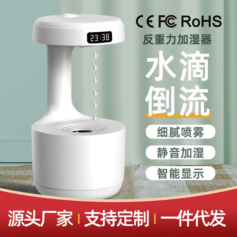 Anti-gravity humidifier large-capacity home office bedroom mini usb desktop cross-border water drop backflow aromatherapy machine