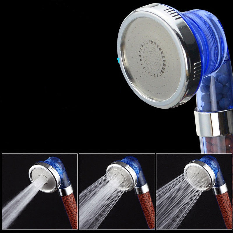 Negative ion booster shower head water saving hand-held spa shower head negative ion shower head