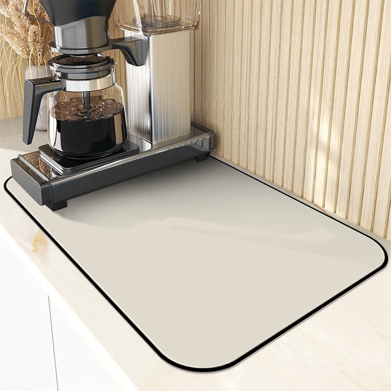 Kitchen countertop water-absorbing and draining mat wash table anti-splash dry cushion water coaster wash-free heat insulation pad solid color pad