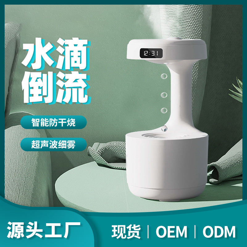 Anti-gravity humidifier household small lamp water droplet backflow anti-dry burning wholesale cross-border silent large fog volume atmosphere lamp