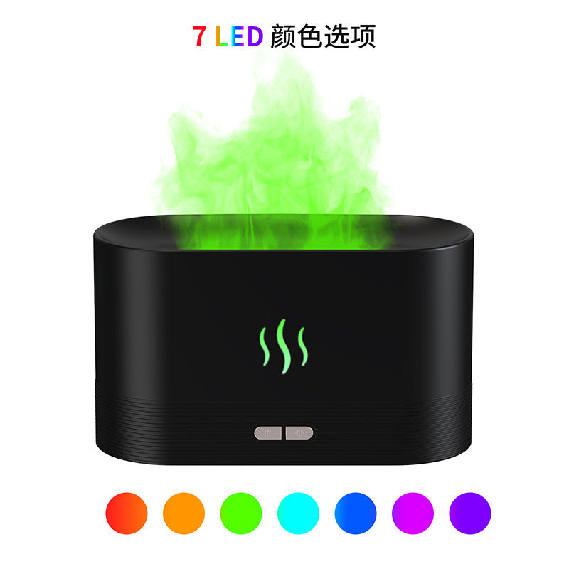 New Flame Aroma Diffuser Simulation Flame Home Diffuser Diffuser Bedroom Atmosphere Light Office Small Humidifier