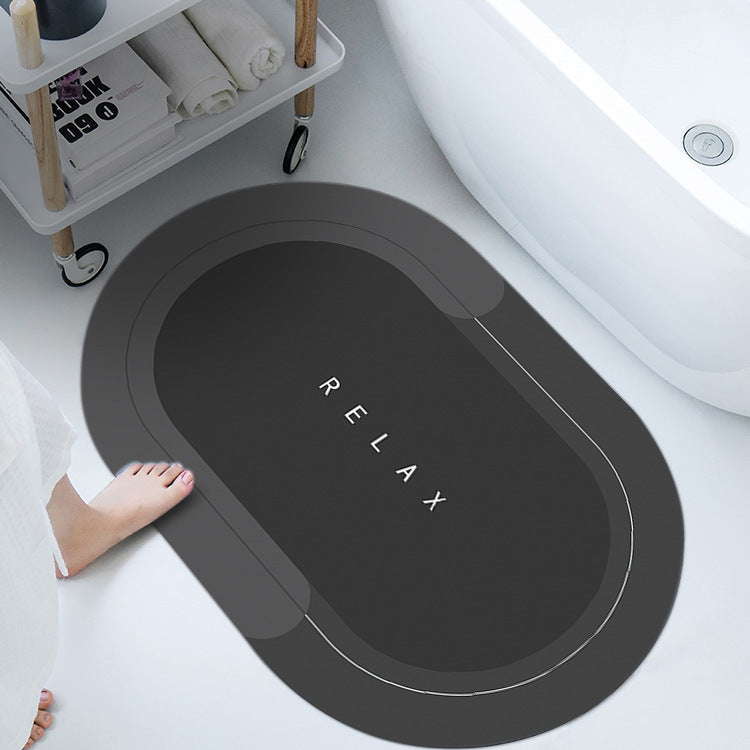 Diatom mud soft absorbent pad bathroom door mat diatomaceous earth non-slip bathroom floor mat bathroom toilet carpet