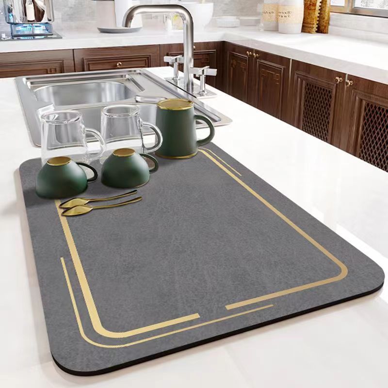 Nordic minimalist style desktop coffee table heat insulation anti-slip mat household technology cloth absorbent mat restaurant kitchen drain mat