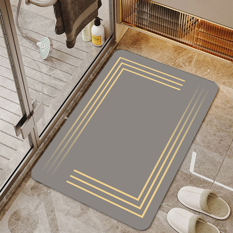 Light luxury bathroom absorbent and quick-drying floor mat diatom mud bathroom entrance door mat door mat household non-slip mat wholesale