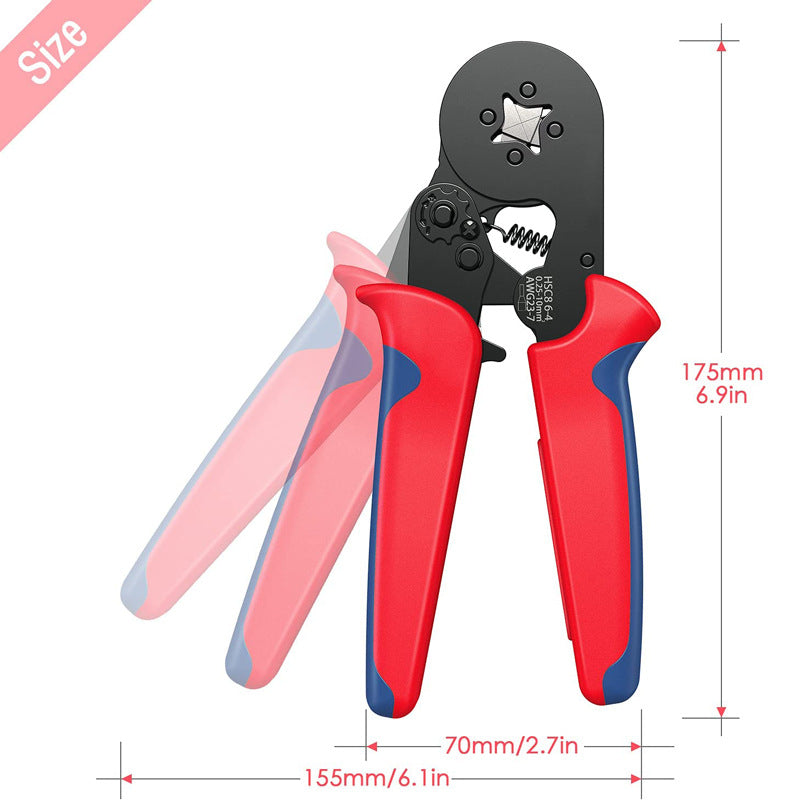 Cross-border exclusive for HCS8 6-4/6-6 European tubular terminal crimping pliers crimping pliers cold pressing tool