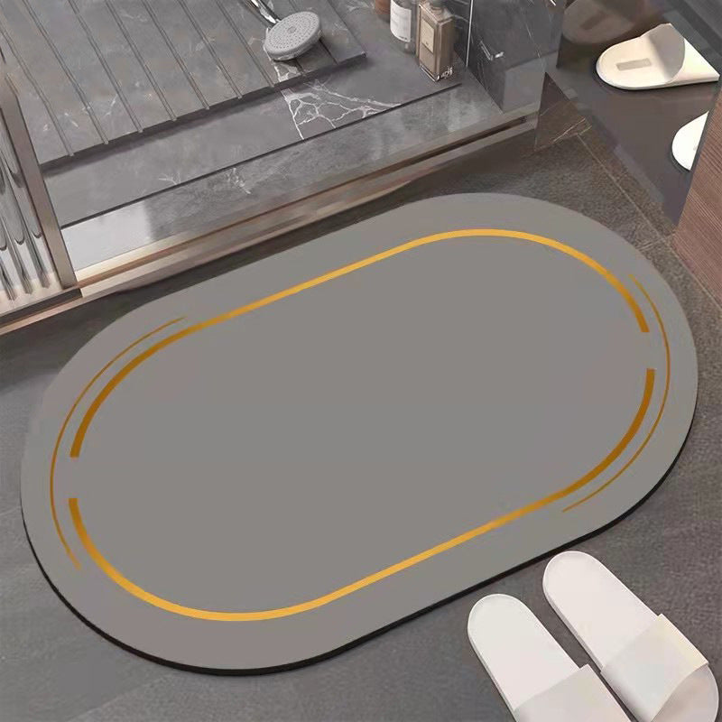 Light luxury bathroom absorbent and quick-drying floor mat diatom mud bathroom entrance door mat door mat household non-slip mat wholesale