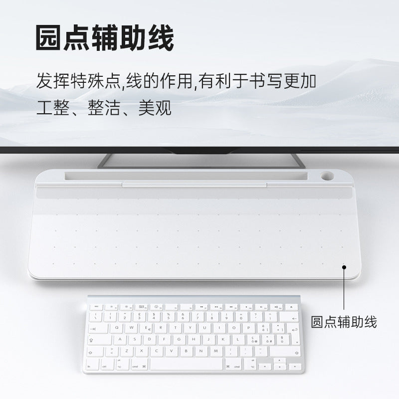 Computer desktop keyboard whiteboard writing board portable office storage box erasable small blackboard message noteboard