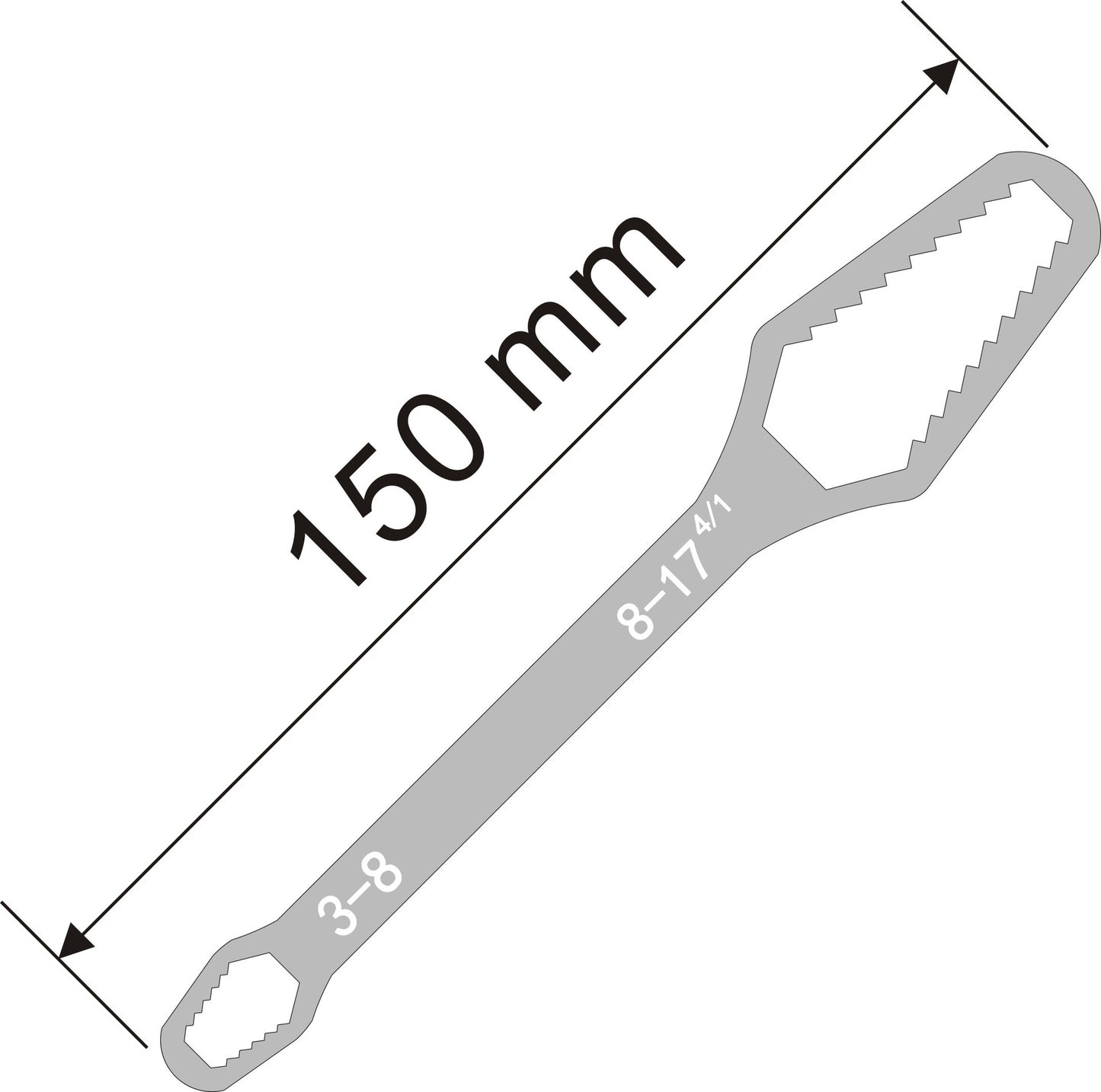 Double-headed self-tightening adjustable universal wrench multifunctional plum wrench 8-22