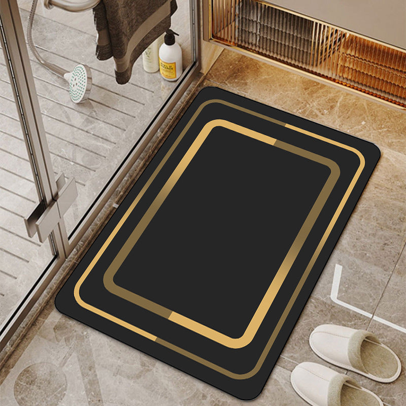 Light luxury bathroom absorbent and quick-drying floor mat diatom mud bathroom entrance door mat door mat household non-slip mat wholesale