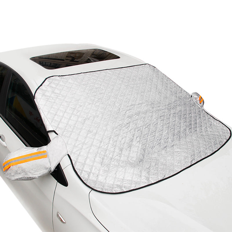 car orange reflective strip snow shield front windshield cover sunshade sunshade winter sunshade